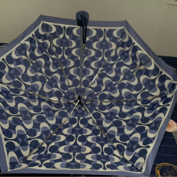 Coach Blue and White Dream C Patterned Umbrella - Picture 2 of 2